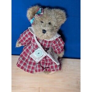 NWT Vintage Boyds Bear Aimee Warmheart 917371 T.J's Best Dressed Plaid Dress 10"